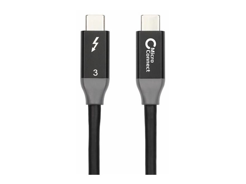 MicroConnect TB3010 Thunderbolt-Kabel 1 m 40 Gbit/s Schwarz