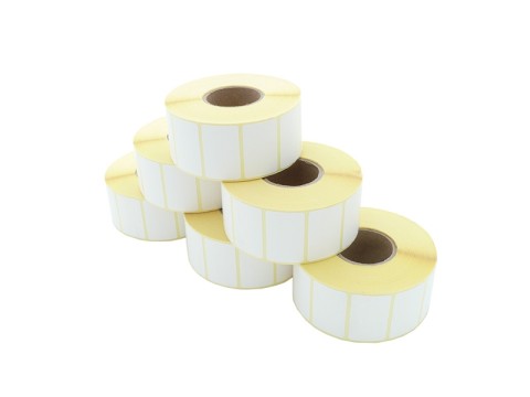 ARTDEV Etikettenrolle EDA 040-025 K40 D100 – Thermodirekt 40 x 25 mm, Kern 40 mm, 1650 Etiketten, ablösbar