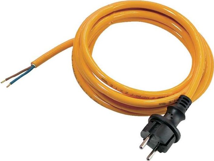 as-Schwabe 70914 Stromkabel Orange 3 m Netzstecker Typ F (70914)