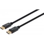MANHATTAN 8K@60Hz DisplayPort 1.4 Kabel DisplayPort-Stecker auf DisplayPort-Stecker, 3 m, unterstützt 4K@120Hz, HDR, vergoldete Kontakte, Rastnase und PVC-Ummantelung, schwarz (355582)
