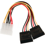 N CCGP73520VA015 Internes Netzkabel Molex-Stecker> 2x 15-polige SATA-Buchse 0 (CCGP73520VA015)