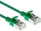 ACT Green 7 meters LSZH S/FTP CAT6A slimline patch cable snagless with RJ45 connectors (DB7707)