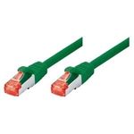 Patchkabel S-STP (PIMF), Cat 6, grün, 0,25 m Patchkabel mit besonders schmalem Knickschutz (715003G)