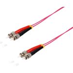 S/CONN maximum connectivity LWL-Duplex Patchkabel ST/ST 50/125µ, OM4, violett, 1,0m (77901/4)