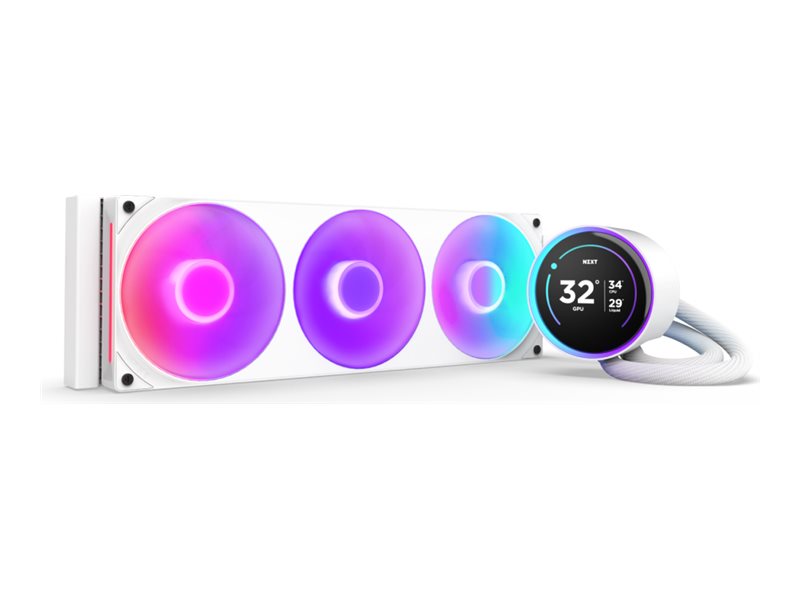 NZXT Kraken Elite 360 RGB AiO-Wasserkühlung mit LCD-Display 360 mm Mattes Weiß