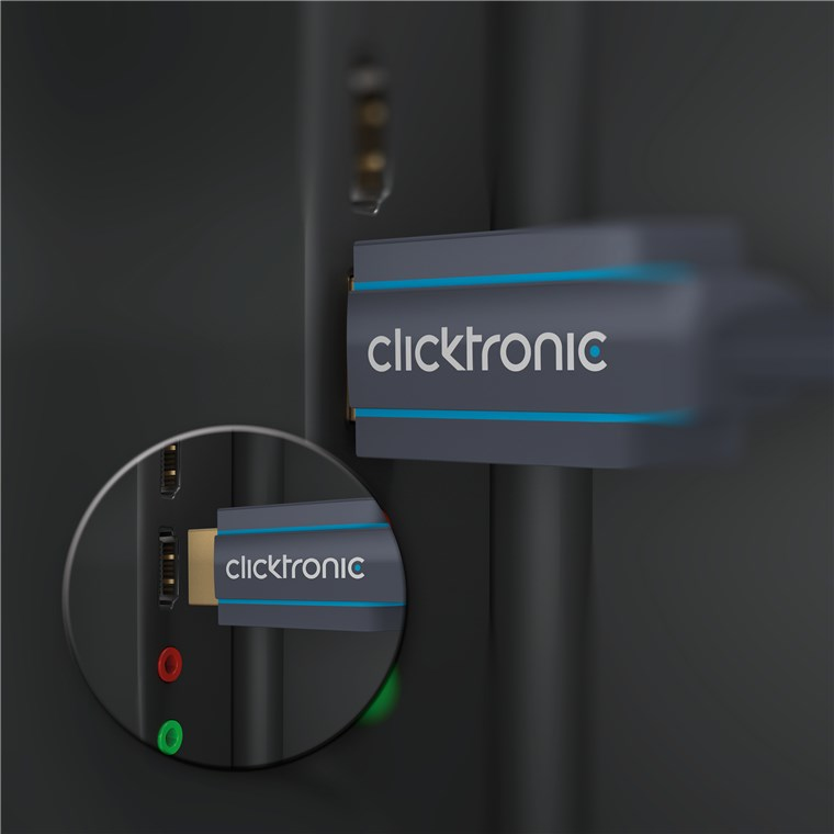 Clicktronic Casual DisplayPort auf HDMI Adapterkabel, 5 m, 10,2 Gbit/s, 4K@60Hz, Schwarz