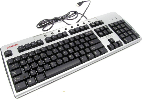 HP 271123-DE1 Tastatur USB Schwarz - Silber (271123-DE1)