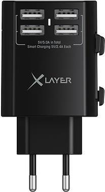 XLayer 219632 Ladegerät für Mobilgeräte Schwarz Indoor 219632