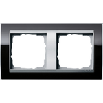GIRA 2fach Rahmen Event Klar, Standard 55, System 55 Schwarz 0212736 (0212736)