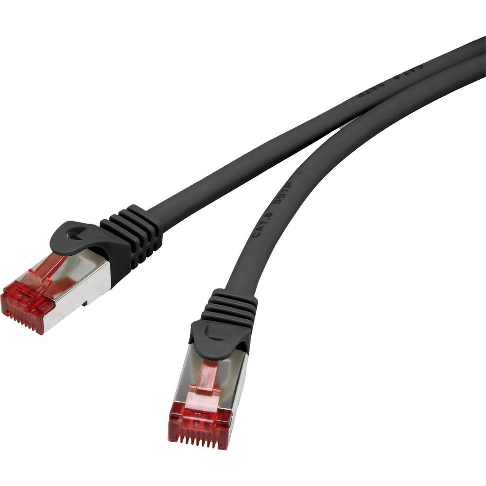 Renkforce RF-4979742 CAT 6 S/FTP RJ45 Patchkabel 3 m Schwarz