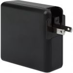 MANHATTAN 4-in-1 Reiseladegerät und Powerbank 8.000 mAh Ein kabelloses 5 W-Induktionsladepad, zwei 12 W USB-A-Ports, ein USB-C-Port mit 12 W-Eingang / 15 W-Ausgang, auswechselbare Stecker für EU, UK & US, schwarz (102452)