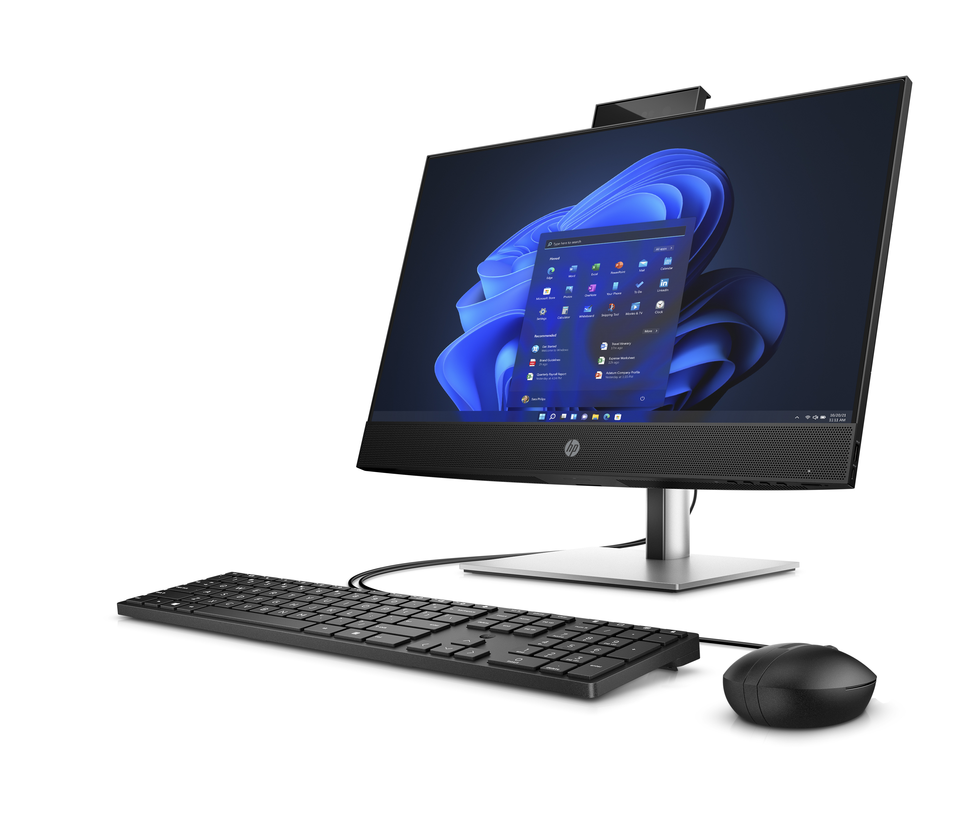 HP ProOne 440 G9 23,8" Touch All-in-One Intel Core i3-13100T 16 GB RAM 512 GB SSD Schwarz, Silber