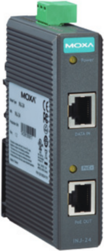 Moxa Poe+ Gigabit Injector Ieee802.3Af/At (30W) (INJ-24-T)