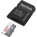SanDisk Ultra Flash-Speicherkarte (microSDXC-an-SD-Adapter inbegriffen) (SDSQUNR-256G-GN6TA)