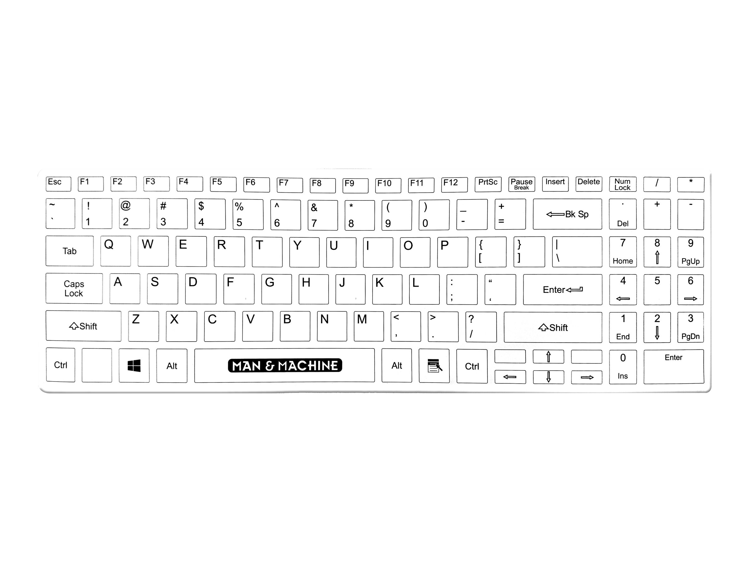 Man-Machine Its Cool Flat Tastatur kabellos Deutsch Hygienic White