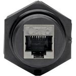 EATON TRIPPLITE RJ45 Bulkhead Coupler for Cat5/Cat6 Female to Female Shielded Industrial Dust Cap - IP68 TAA (N206-BC01-IND)
