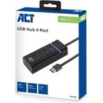 ACT AC6300 Schnittstellen-Hub USB 3.2 Gen 1 (3.1 Gen 1) Type-A 5000 Mbit/s Schwarz (AC6300)