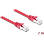 Delock RJ45 Netzwerkkabel Cat.6A S/FTP 2 m rot (81185)