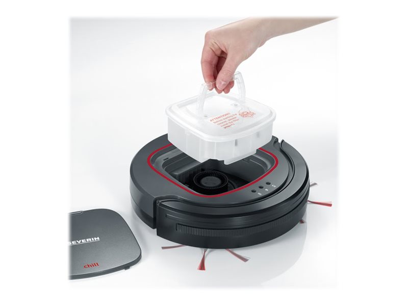 Severin Chill RB 7025 Saugroboter 0,35 l 90 min Lithium-Ion Platinum Gray/Garnet Red/Schwarz