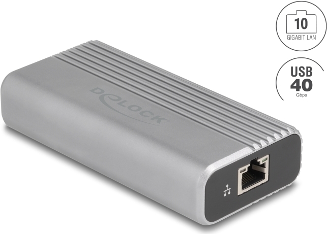 Delock USB 40 Gbps Type-C Netzwerk Adapter 10 Gigabit LAN 1 x RJ45 (64349)