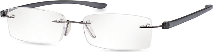 Eschenbach 2913-220 Brille Unisex Rechteck Randlos Anthrazit 2913220