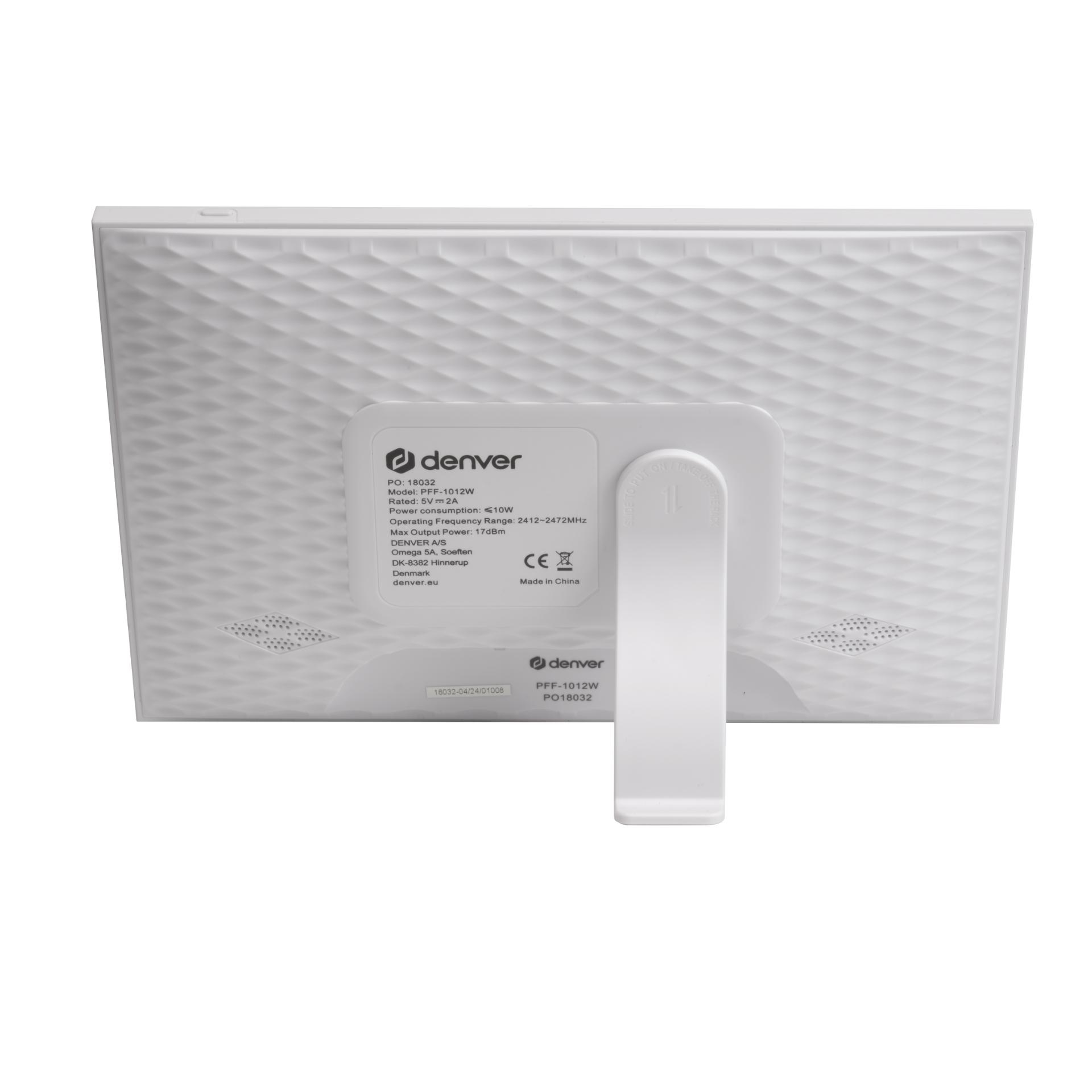 DENVER PFF-1012 10,1" Digitaler Bilderrahmen 1280x800 IPS 16 GB Weiß