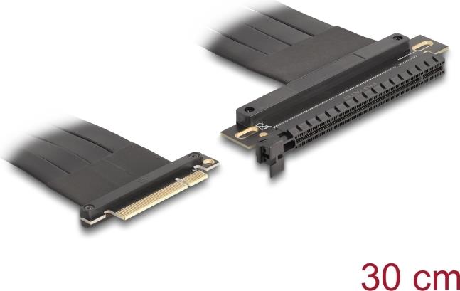 Delock Riser Karte PCI Express 3.0 x8 Stecker zu x16 Slot mit Kabel 30 cm (81499)