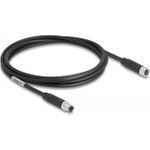 Delock Patch-Kabel 3-poliger M8 (M) zu 3-poliger M8 (W) (80139)