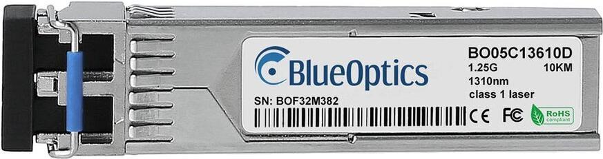 Kompatibler Phoenix Contact 1025401 BlueOptics BO05C13610D SFP Transceiver, LC-Duplex, 1000BASE-LX, Singlemode Fiber, 1310nm, 10KM, DDM, 0°C/+70°C (1025401-BO)