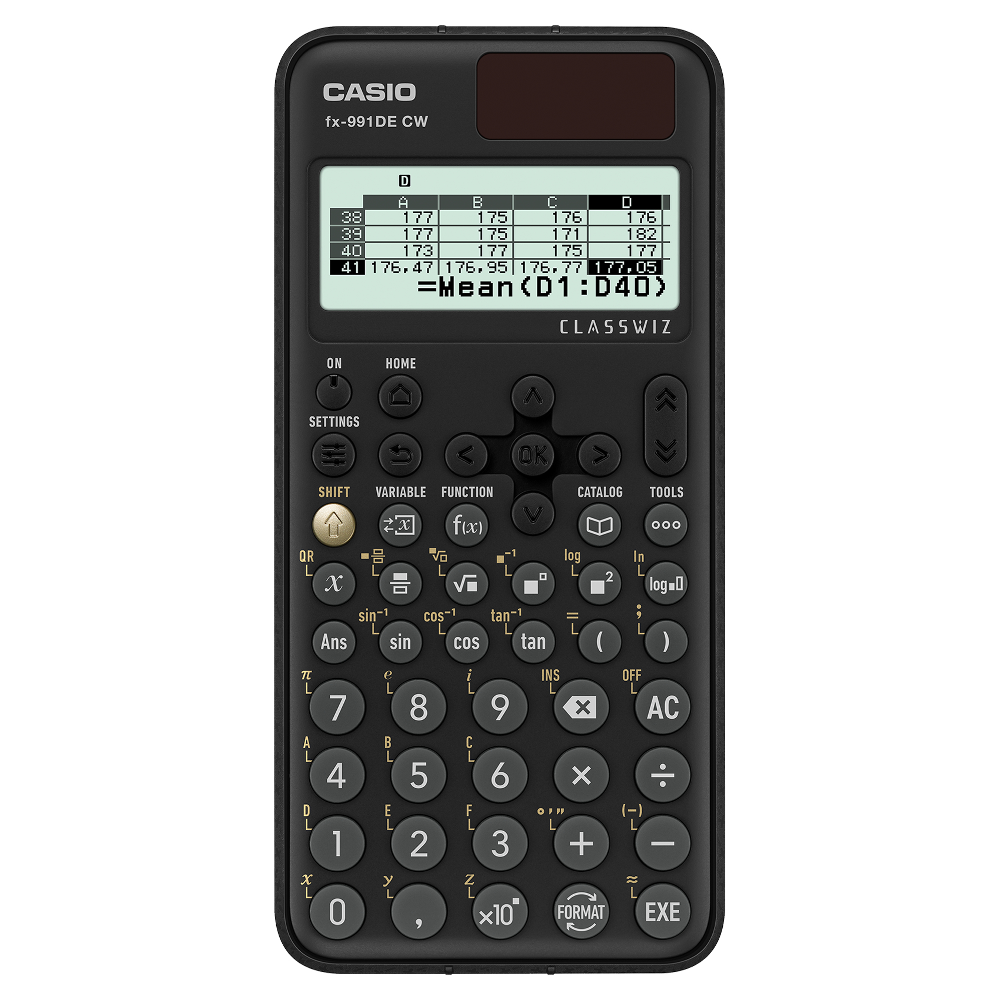 Casio ClassWiz FX-991DE CW Wissenschaftlicher Taschenrechner Schwarz