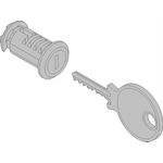 SCHROFF Seitenwandgriff mit Schloss - SCHLOSS F.SEITENWAND (27230115)