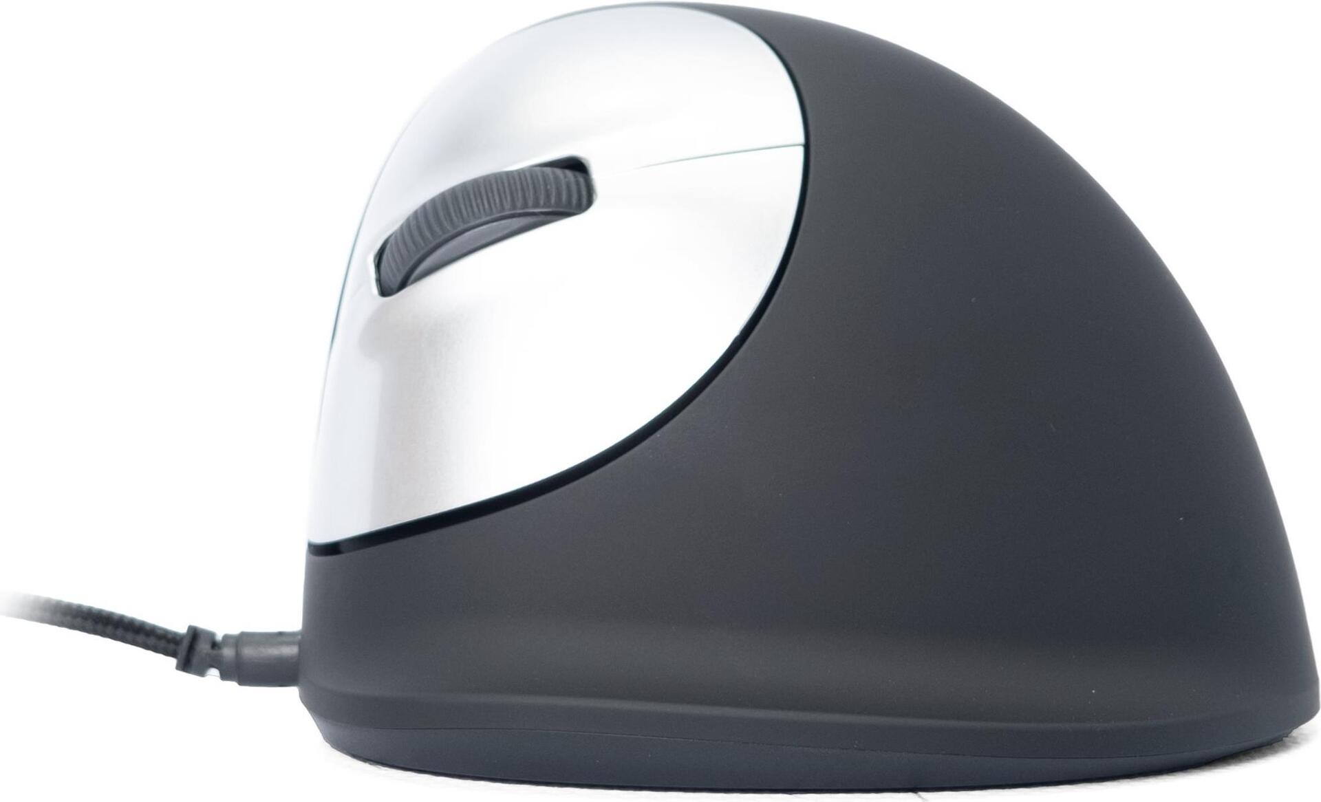 R-Go Tools Ergonomische Maus HE Break Medium Linkshänder USB Schwarz/Silber