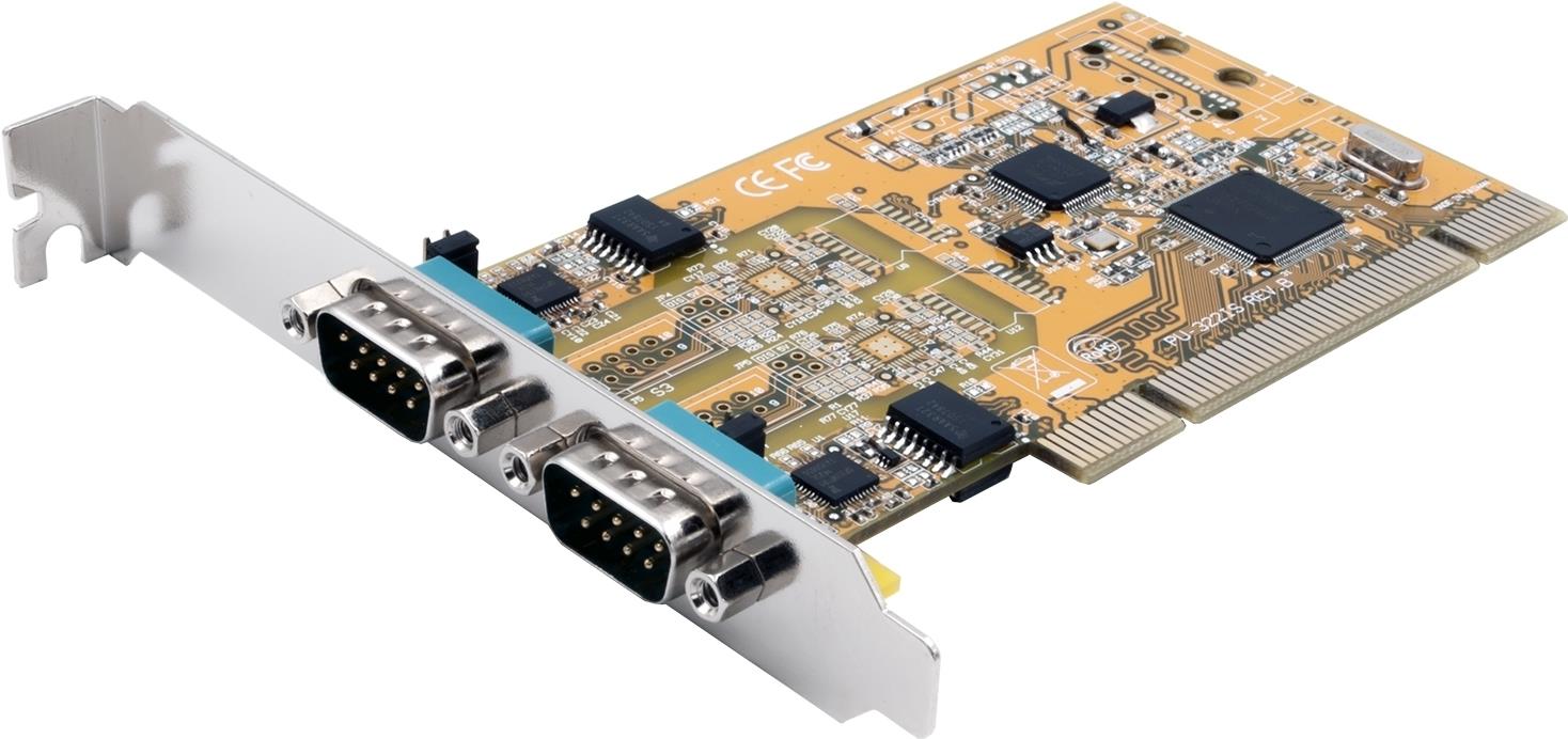 Exsys EX-42032IS PCI-X Serieller Adapter mit Überspannungsschutz, 2x RS-232/422/485, FTDI