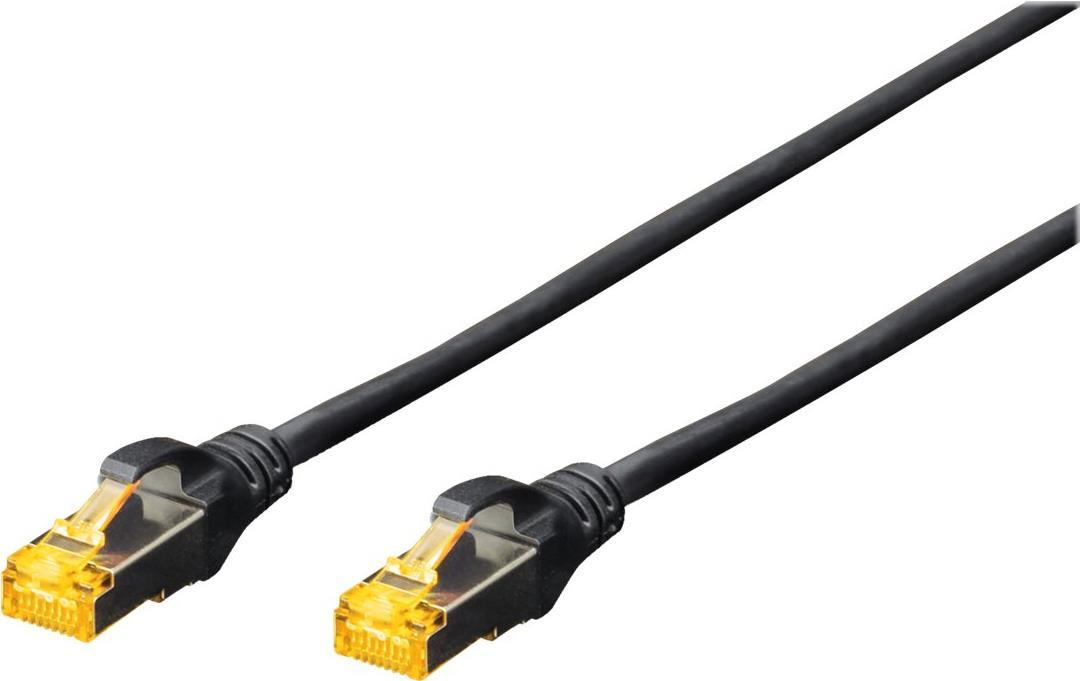 Digitus CAT 6A S-FTP Patchkabel LSOH CU 26/7, 0,5m, schwarz (DK-1644-A-005/BL)