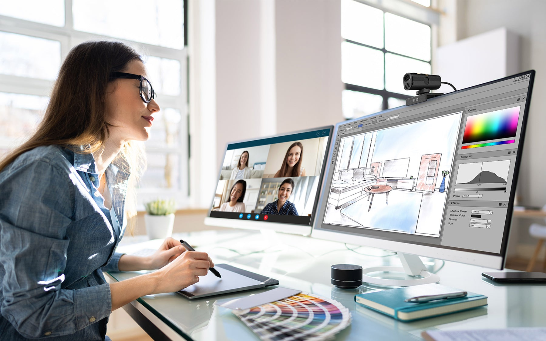 IPEVO P2V ULTRA Dokumentenkamera 13 MP USB-C Schwarz