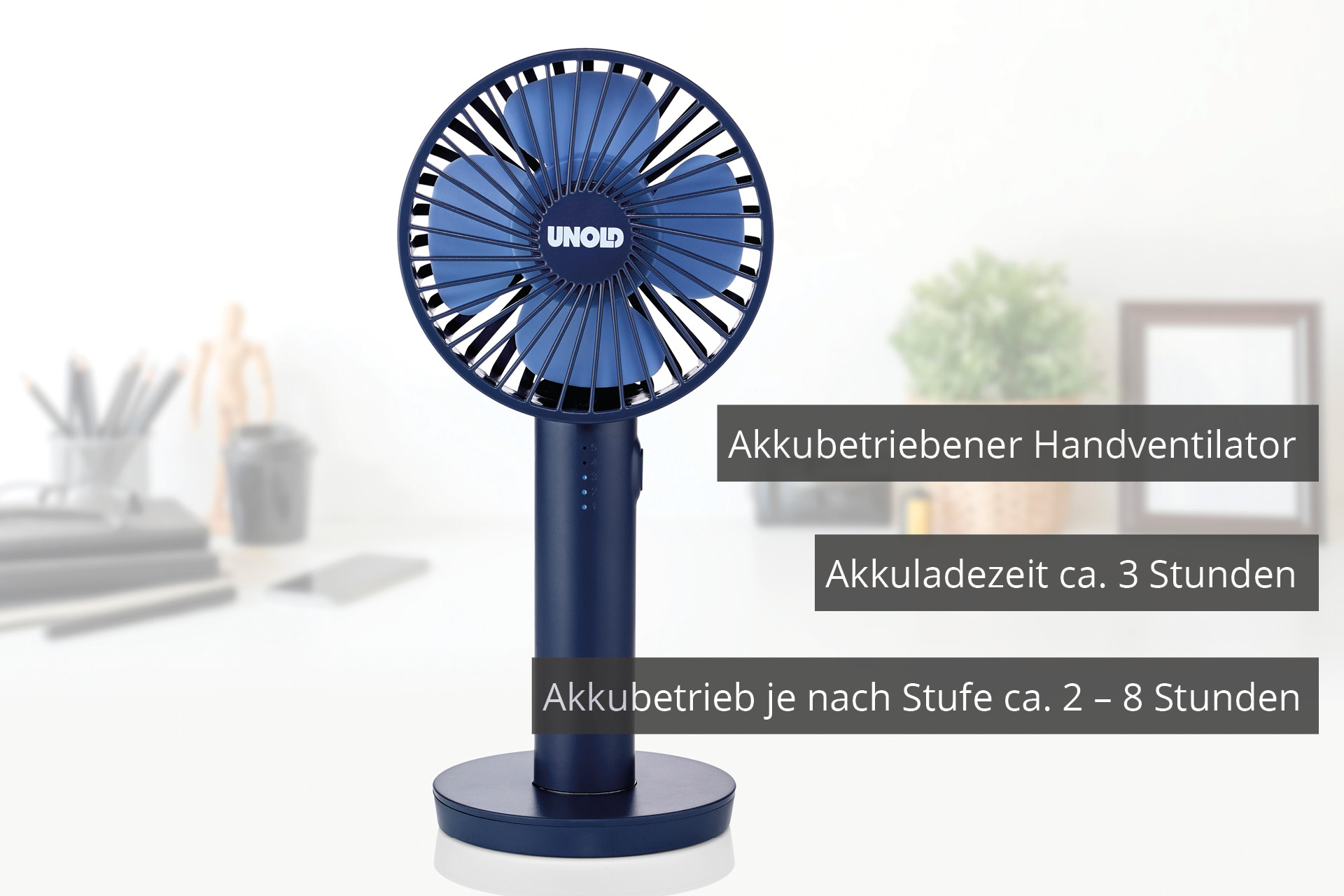 UNOLD Breezy II Handventilator 10 cm Blau