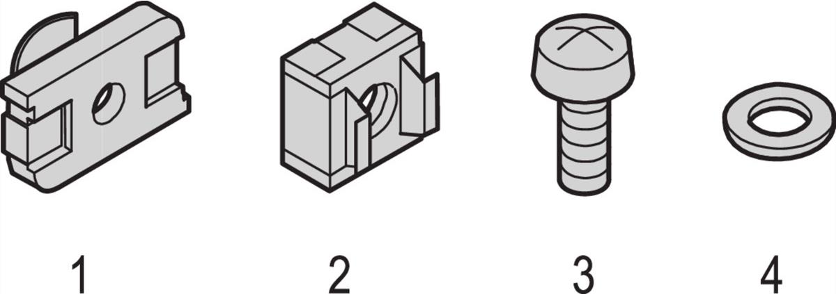 Image of SCHROFF Befestigungsmaterial - NTS BEFESTIG.KABELOESEN (4X) (21101596)