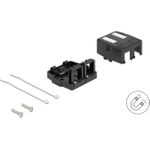 Delock Keystone Leergehäuse 2 Port mit magnetischer Unterseite, schwarz (85842)