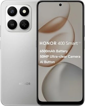 Honor 400 Smart 5G Smartphone, 4GB RAM, 128GB Speicher, 6.77" 120Hz Display, Meteor Silver (EU) (M0806730)