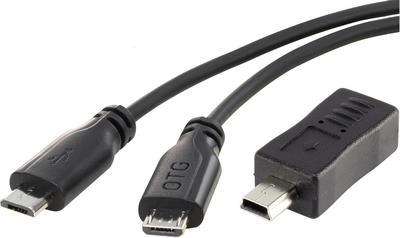 Renkforce SuperSoft OTG-Mirror Micro-USB Kabel 0,15 m + Mini-B-Adapter (1195292)