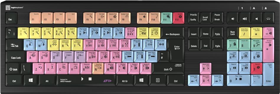 Logickeyboard ASTRA 2 Tastatur USB QWERTY Englisch Schwarz (LKB-PT-A2PC-UK)