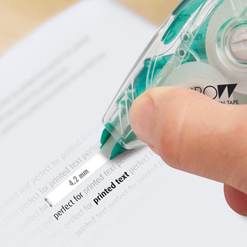 Tombow MONO YX Korrekturroller 4,2 mm x 16 m nachfüllbar, Grün Transparent Weiß
