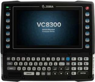 Zebra VC8300, 20,3cm (8"), QWERTY, USB, RS232, BT, WLAN, Android, Tiefkühlumgebung Fahrzeugterminal, Bildschirmdiagonale: 20,3 cm (8"), Touchscreen, kapazitiv, 1280x720 Pixel, Tastenfeld (QWERTY, Anzahl Tasten 67 Tasten, beleuchtet), Helligkeit 1000cd, USB (2x), RS232 (2x), Bluetooth, WLAN (802.11ac), Audio, Qualcomm Octa Core, 2,2 GHz, RAM: 4GB, Flash: 32 GB, Android, inkl.: -30° bis +50°C, IP66 (VC83-08FOCQBAABA-I)