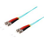 S/CONN maximum connectivity LWL-Duplex Patchkabel ST/ST 50/125µ, OM3, aqua, 5,0m (77905/3)