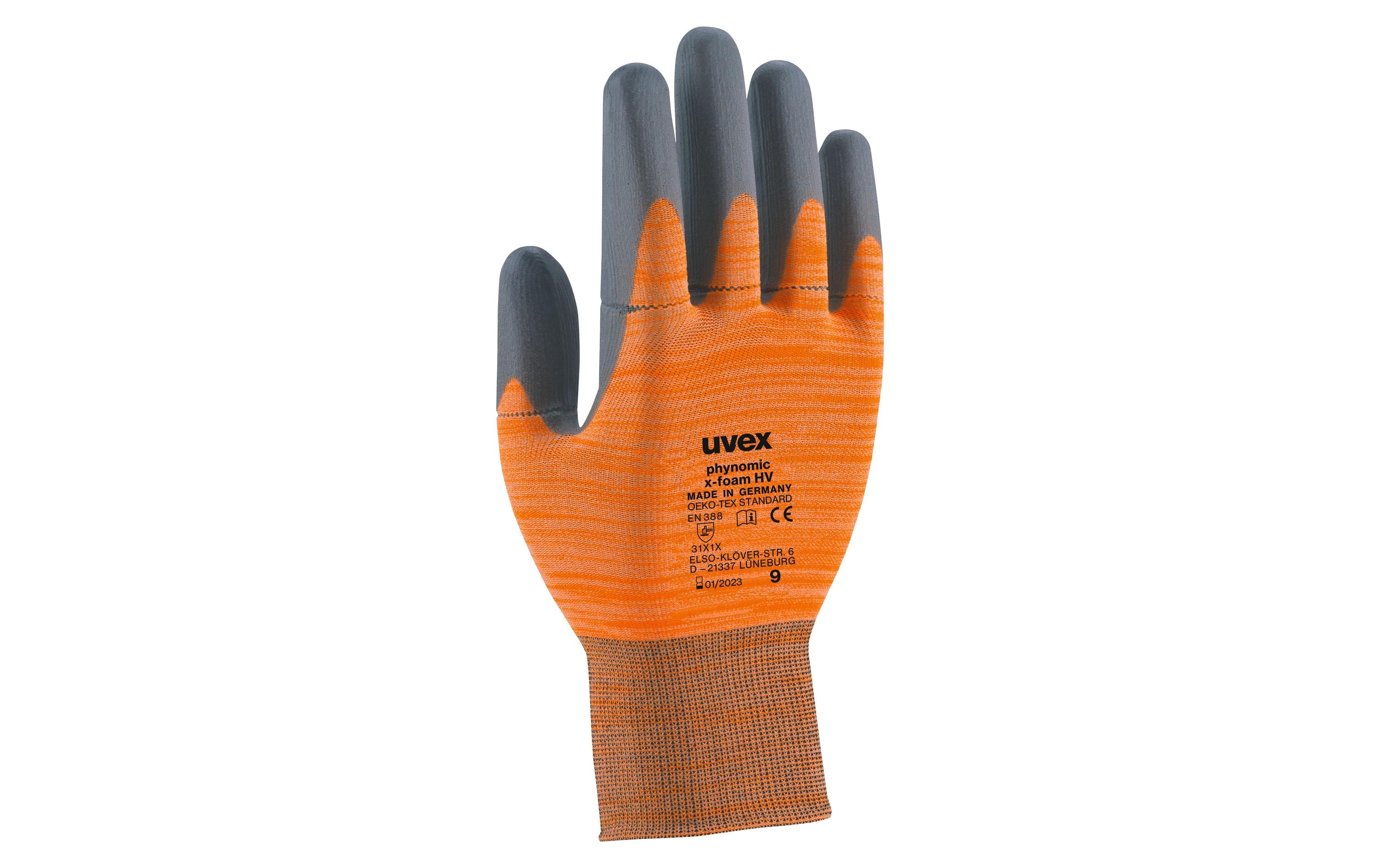 Uvex 6005411 Phynomic X-FOAM HV Montagehandschuh Gr. 11 Grau Orange