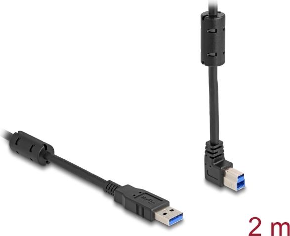 Delock 81105 USB 3.0 Kabel A Stecker auf B Stecker 90° oben 2 m (81105)