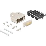 Delock Sub-D Steckergehäuse 15 Pin aus Metall inklusive Steckerverbinder Stecker und Montagematerial (67132)