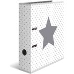 HERMA Motivordner "Stars", Weiß gepunktet, DIN A4 Rückenbreite: 70 mm, aus stabilem Karton, bedruckter - 1 Stück (7192)