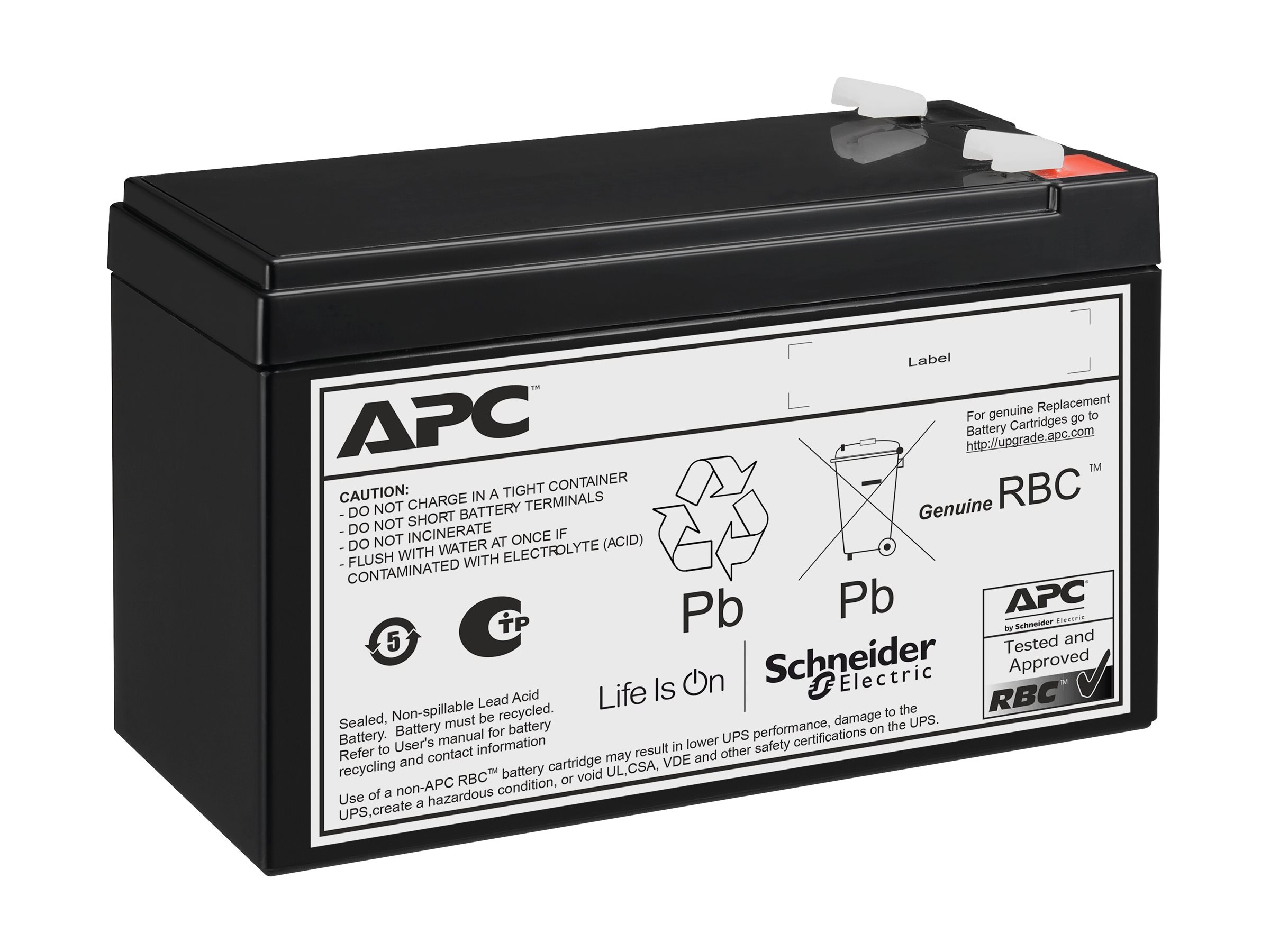 APC APCRBCV210 USV-Ersatzbatterie 7 Ah 12 V Schwarz
