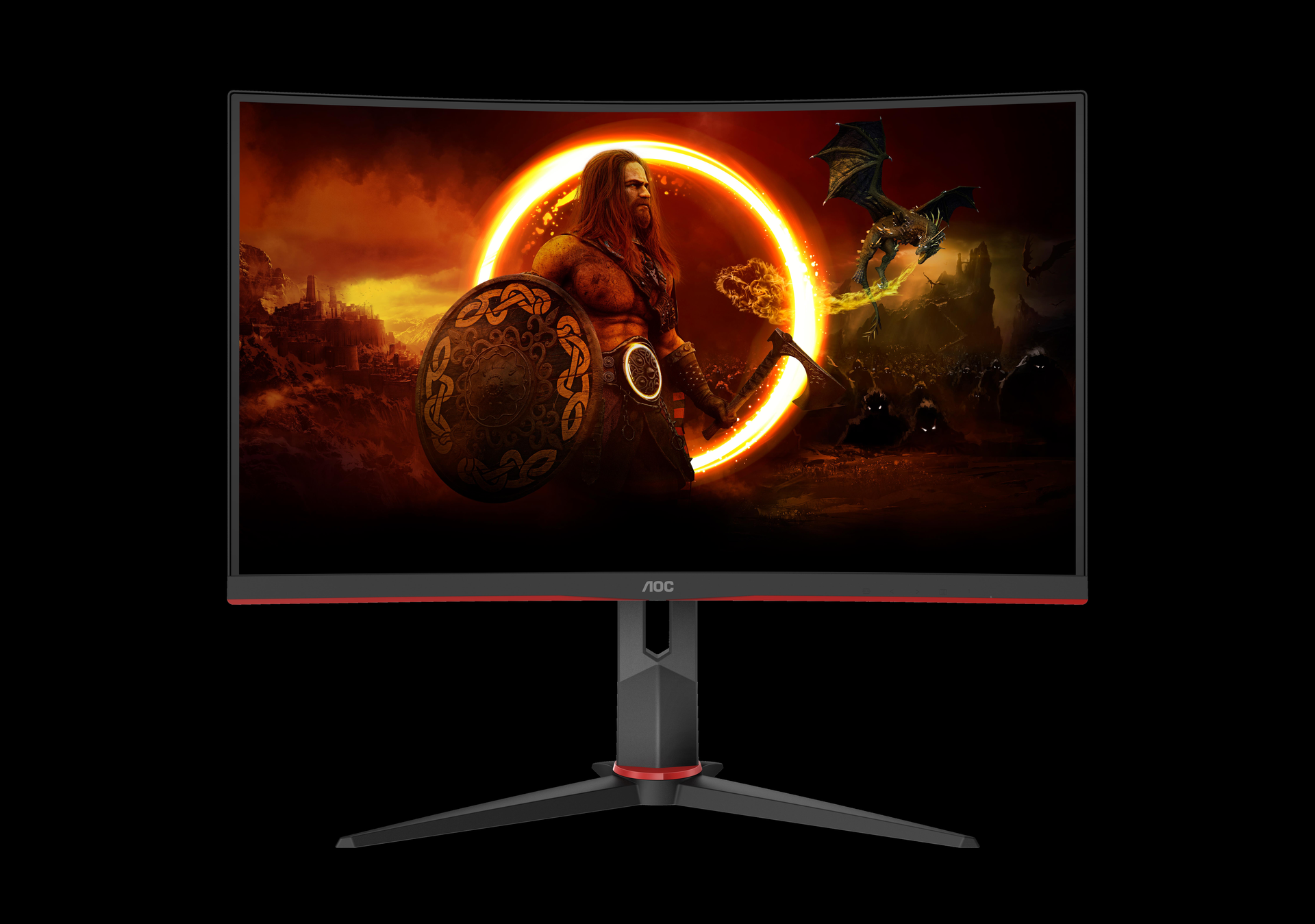 AOC G2 C27G2Z3/BK Gaming-Monitor 27" 1920 x 1080 Full HD 280 Hz Schwarz, Rot